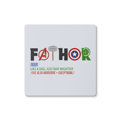 Fathers Day Superhero Coaster