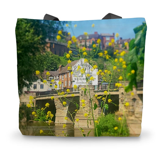 Bridgnorth from Severn Bridge Canvas Tote Bag