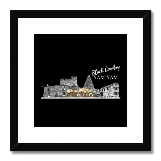 Black Country Yam Yam Coal Black Framed & Mounted Print