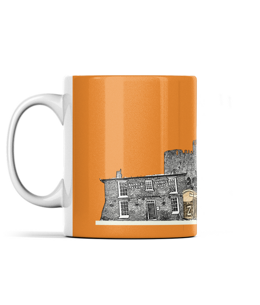 Black Country Yam Yam Mug in Battered Chip Orange