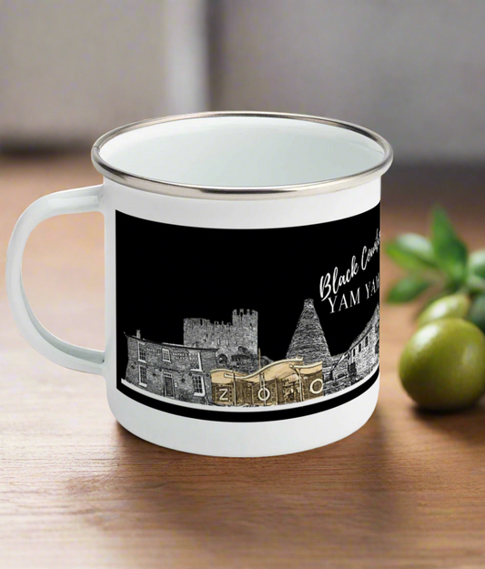 Enamel Mug Black Country Yam Yam Enamel Mug Coal Black