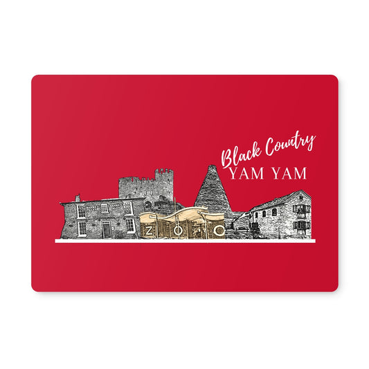 Black County Yam Yam Furnace Red Placemat