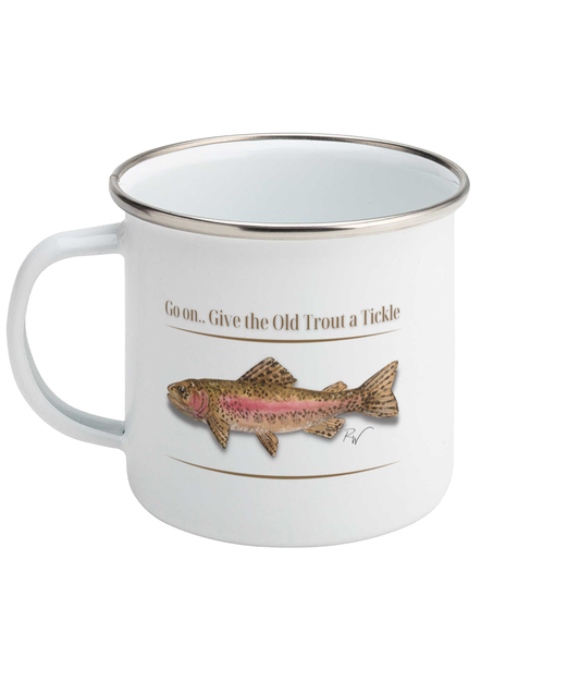 Give the Old Trout a Tickle! Enamel Mug