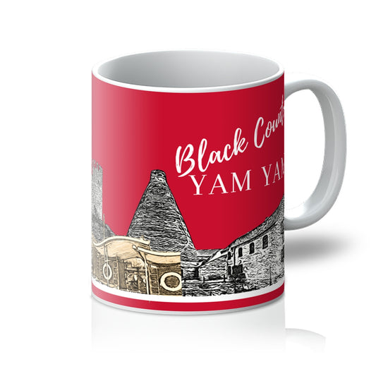 Black County Yam Yam Furnace Red Mug