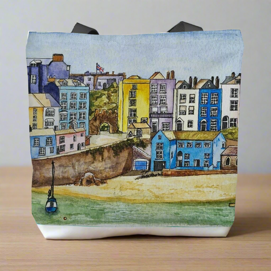 The Seafront, Tenby Canvas Tote Bag