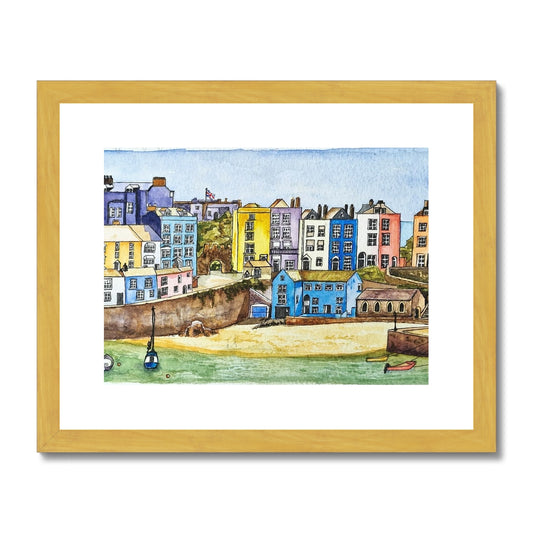 The Seafront, Tenby Antique Framed & Mounted Print