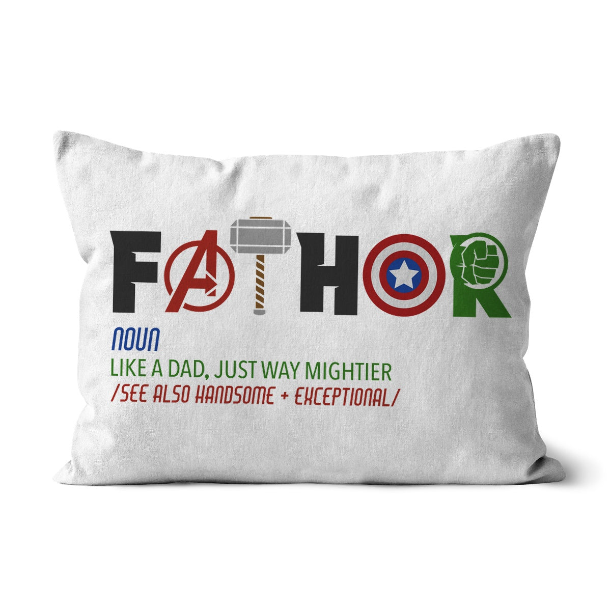 Fathers Day Superhero Cushion
