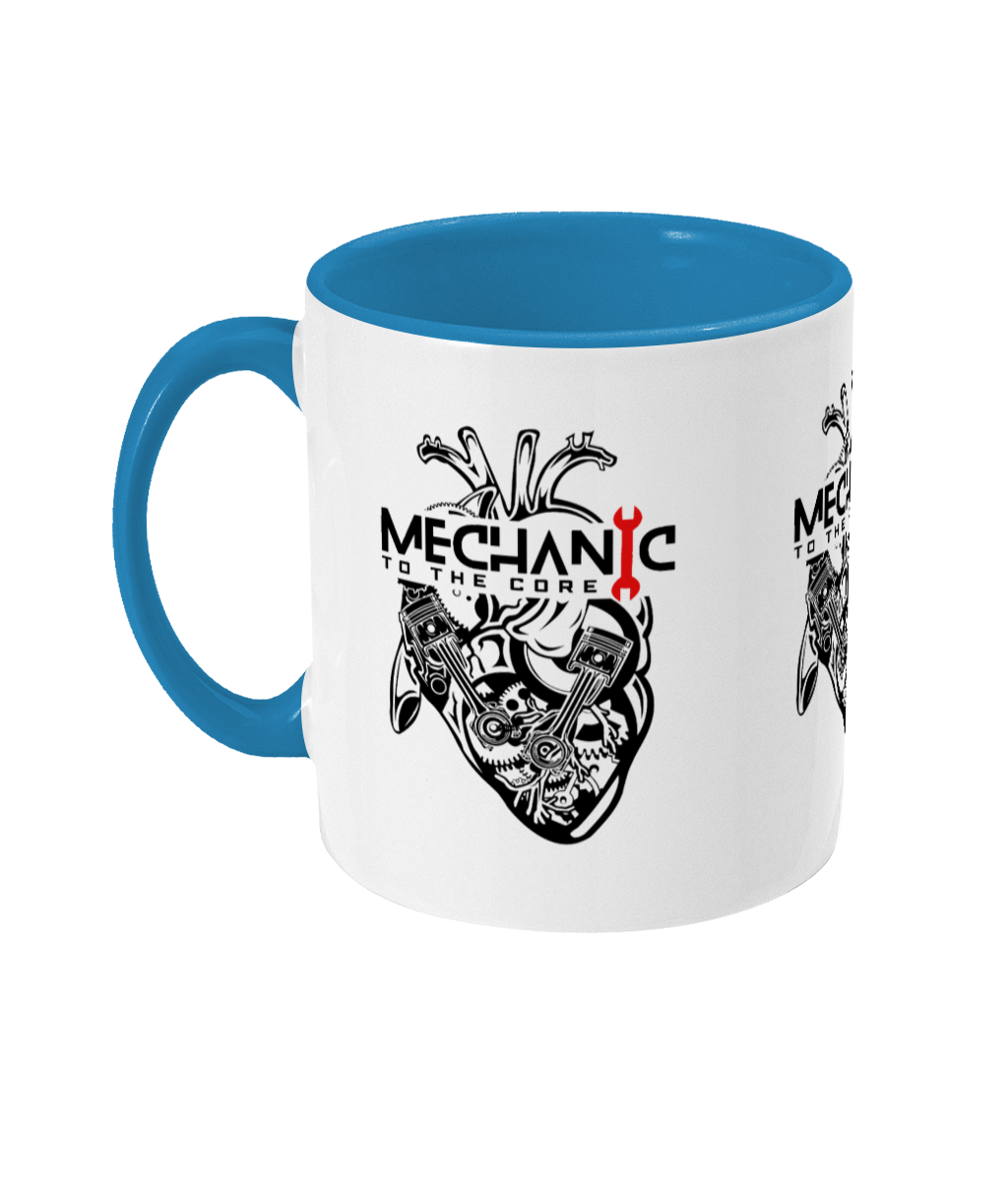 Two Toned Mug Mechanic to the Core Enamel Mug