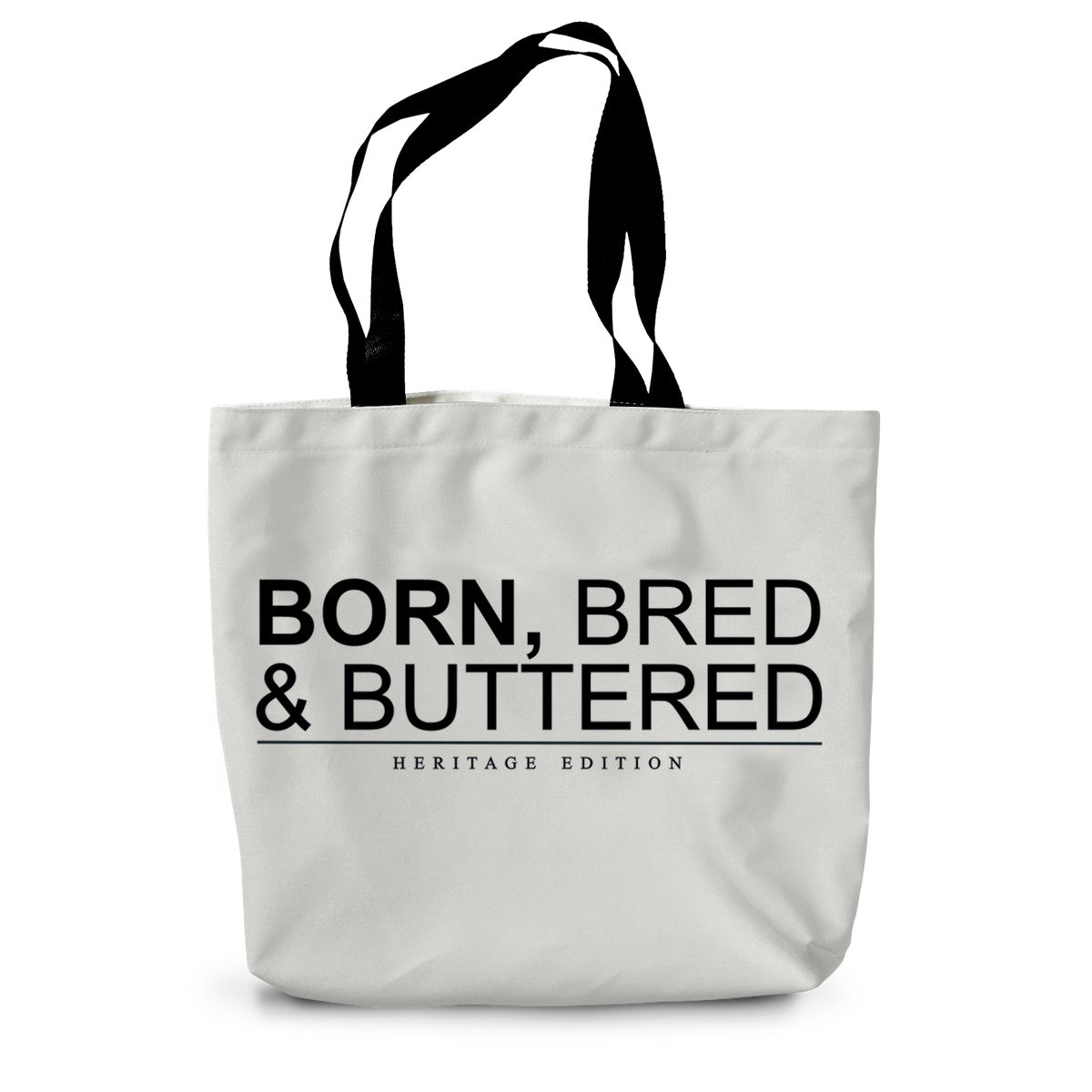 BORN, BRED & BUTTERED Canvas Tote Bag