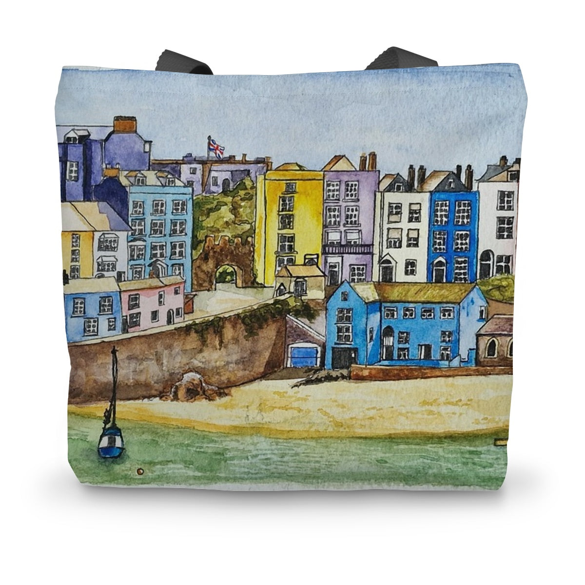 The Seafront, Tenby Canvas Tote Bag