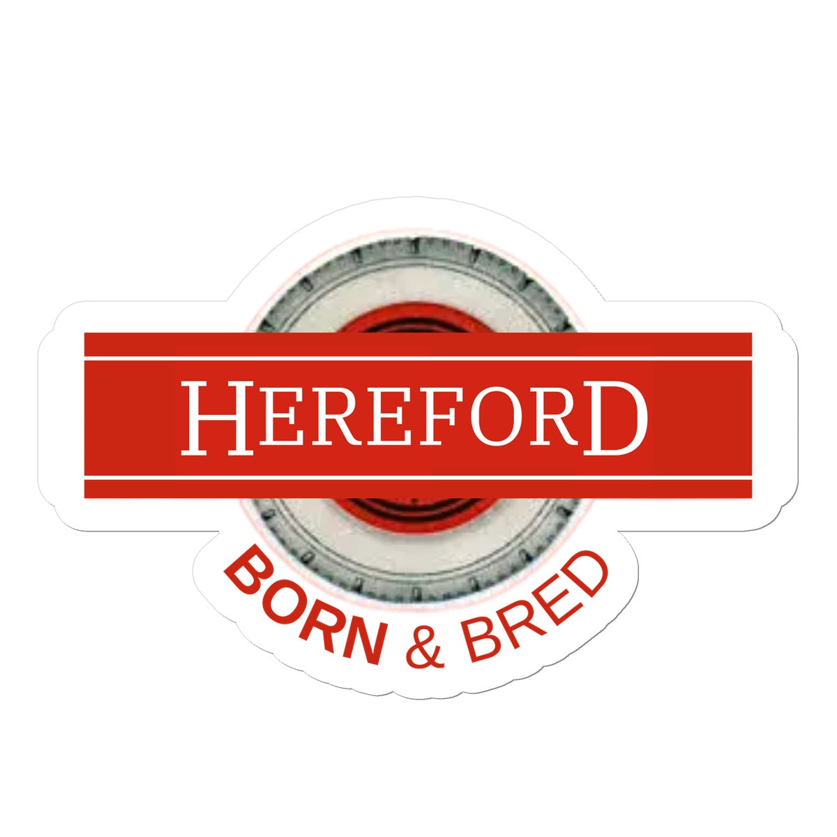 Hereford BORN & BRED Sticker
