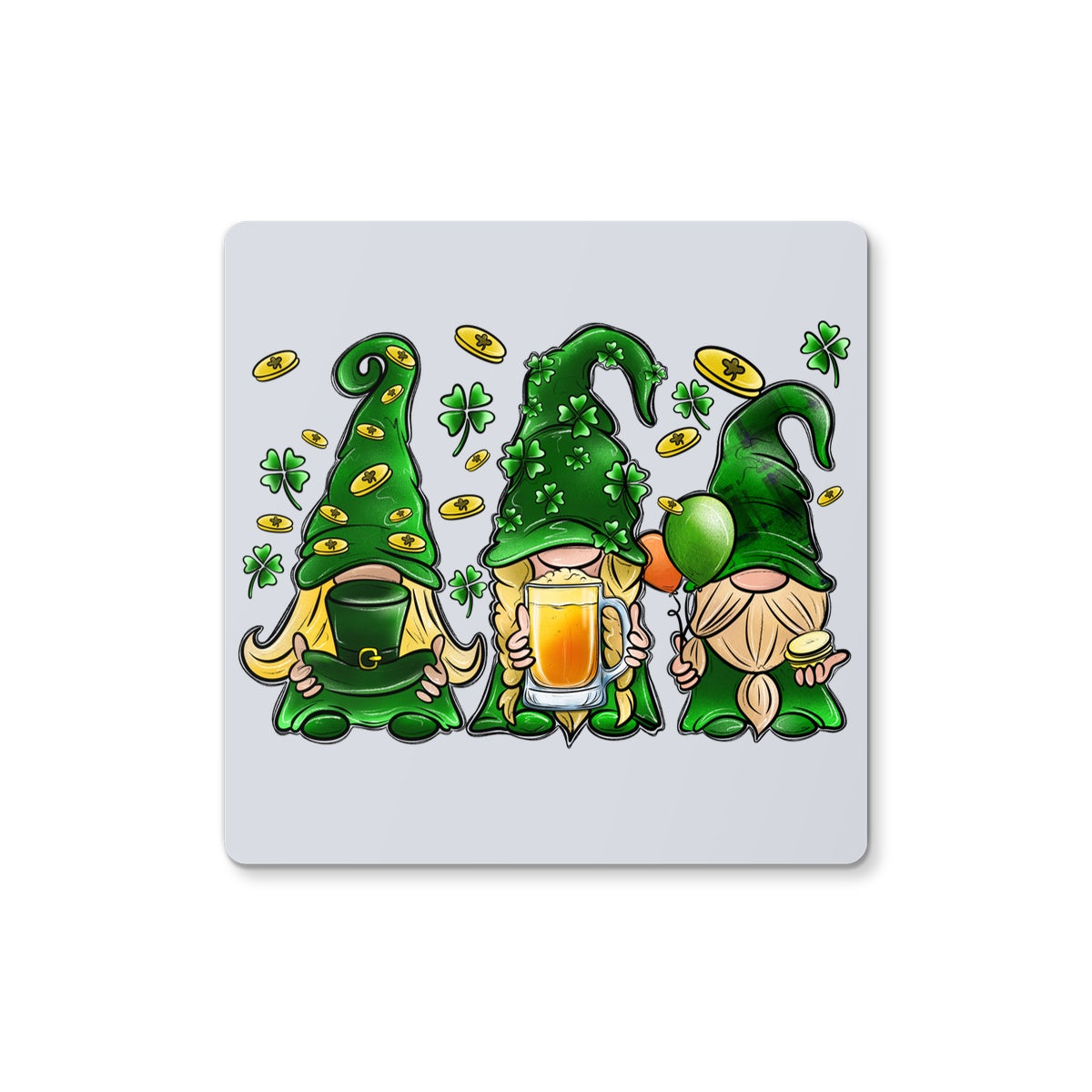 St. Patrick's Gnomes Coaster