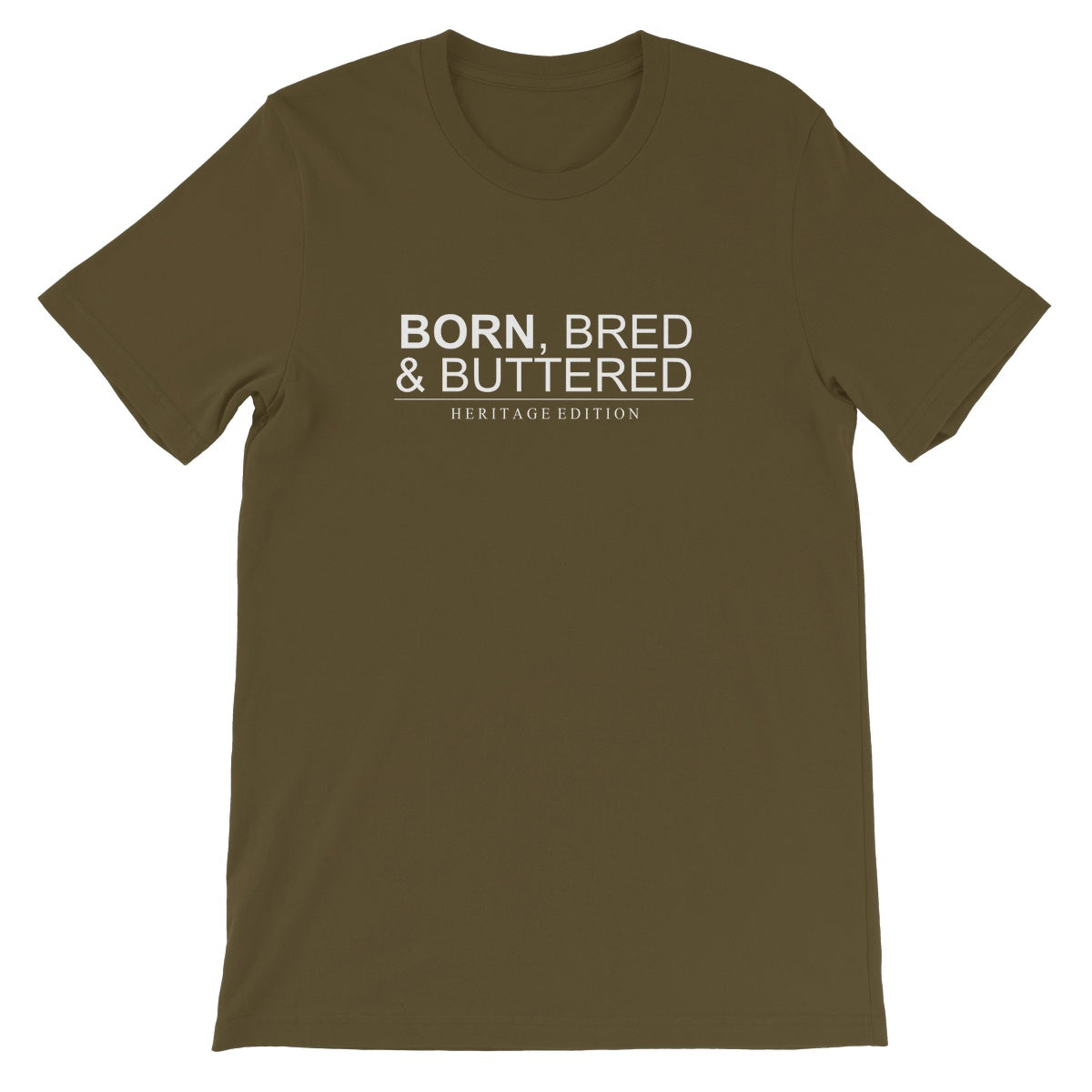 BORN, BRED & BUTTERED ICE APPAREL  Unisex Short Sleeve T-Shirt